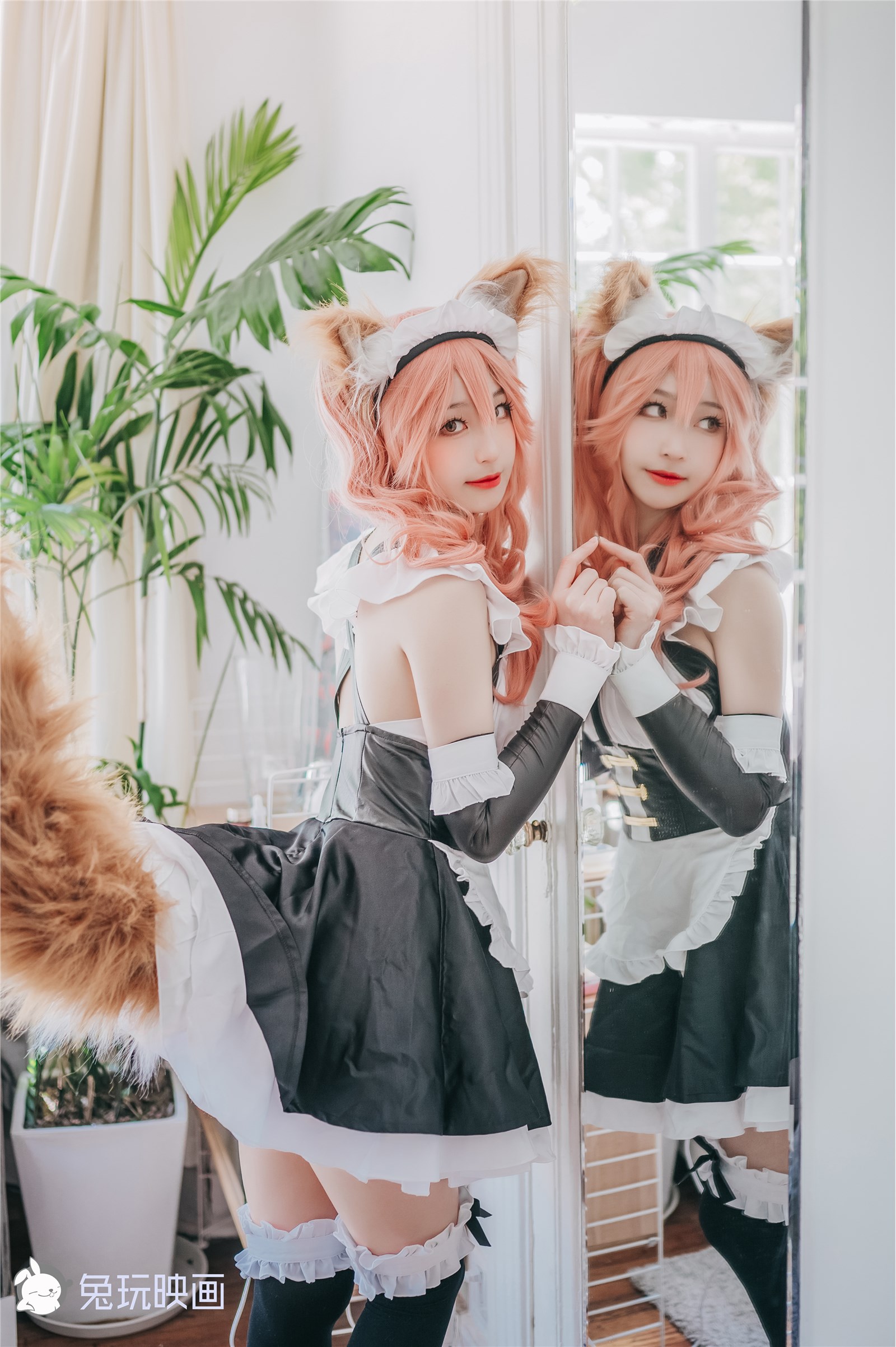 Rabbit Playing with Reflection VOL.047 Maid Yuzao Qian(30)